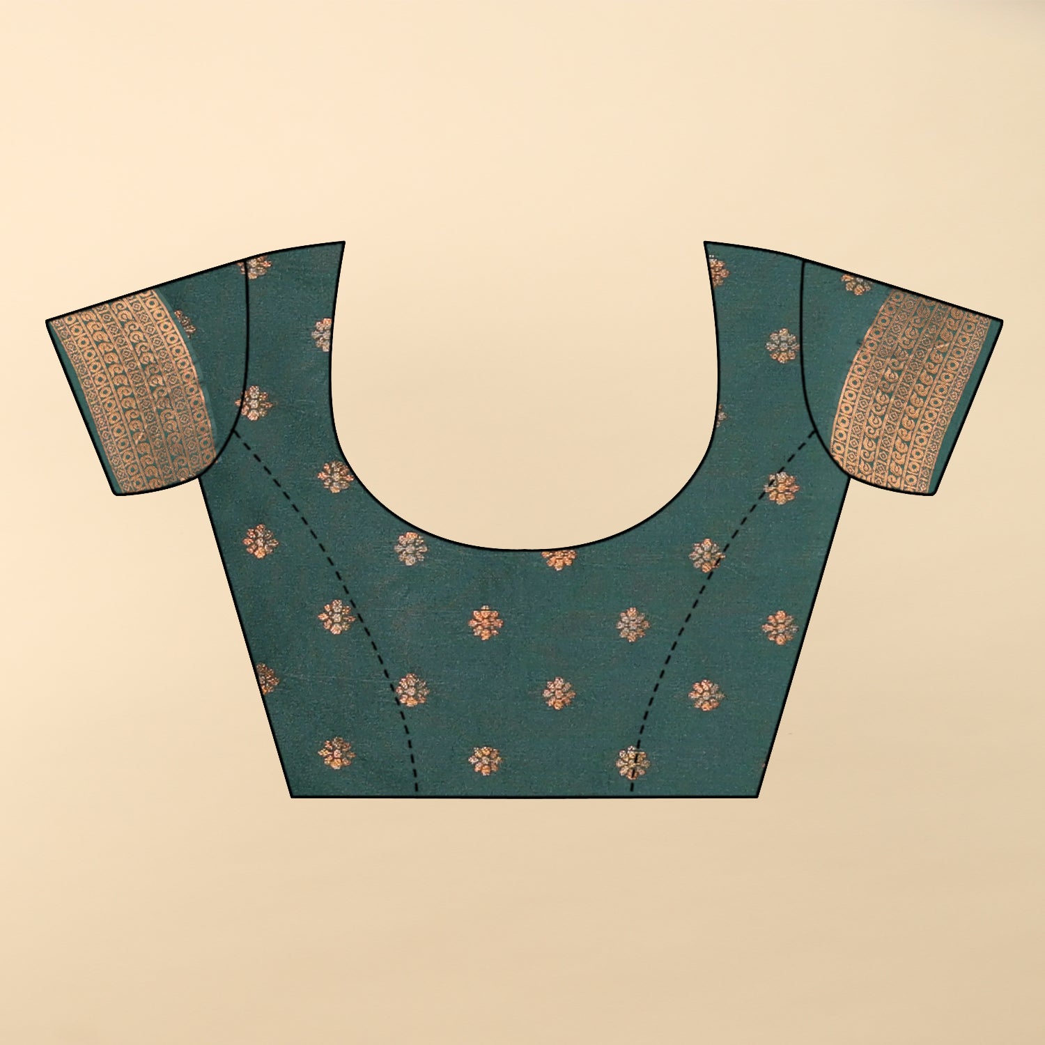 Golden Heritage Green Saree