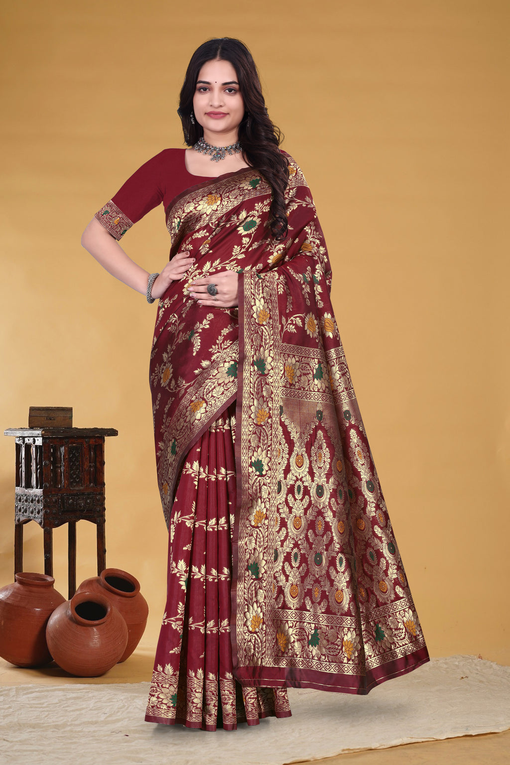 Maroon Signature Saree