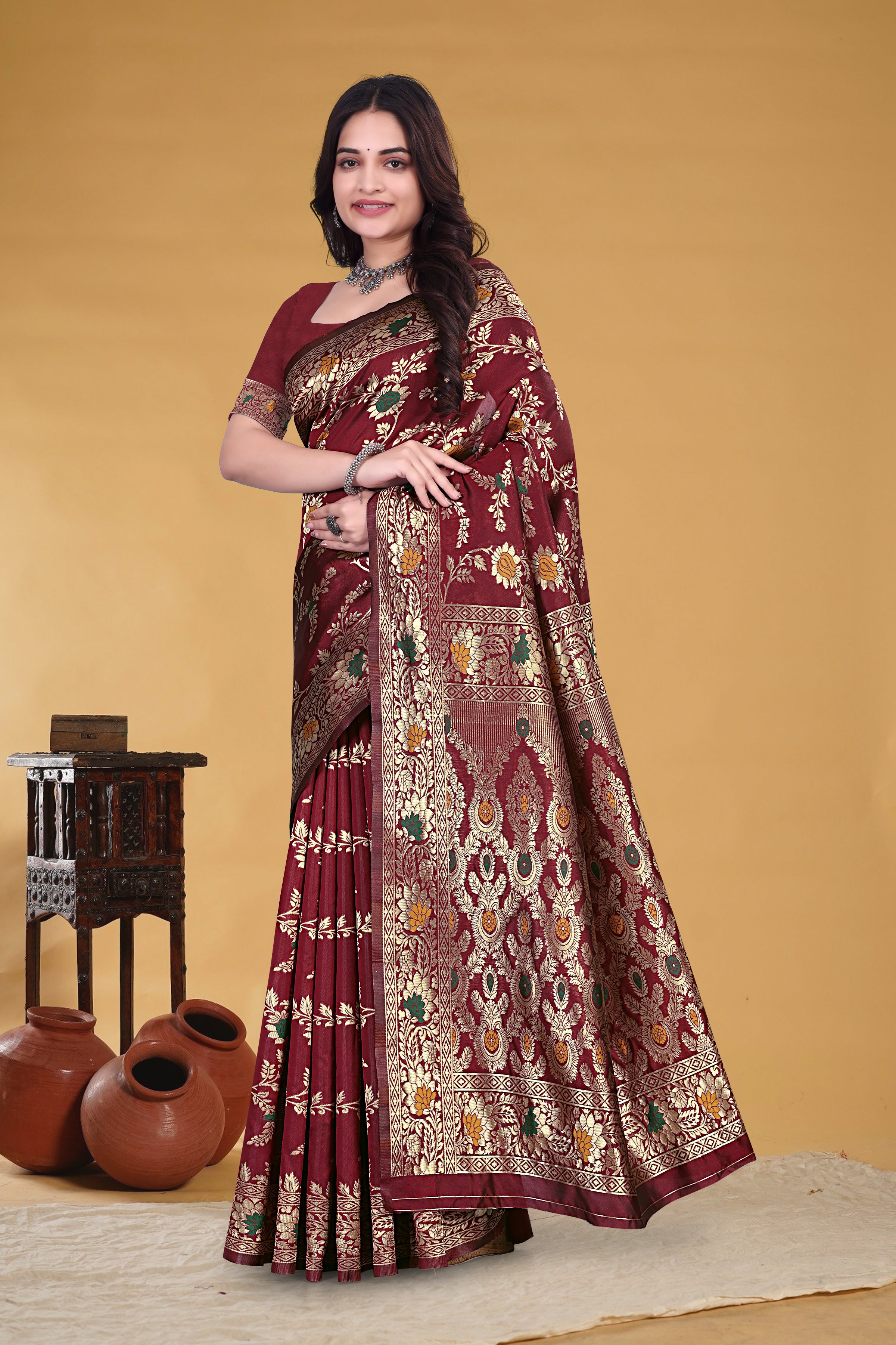 Maroon Signature Saree
