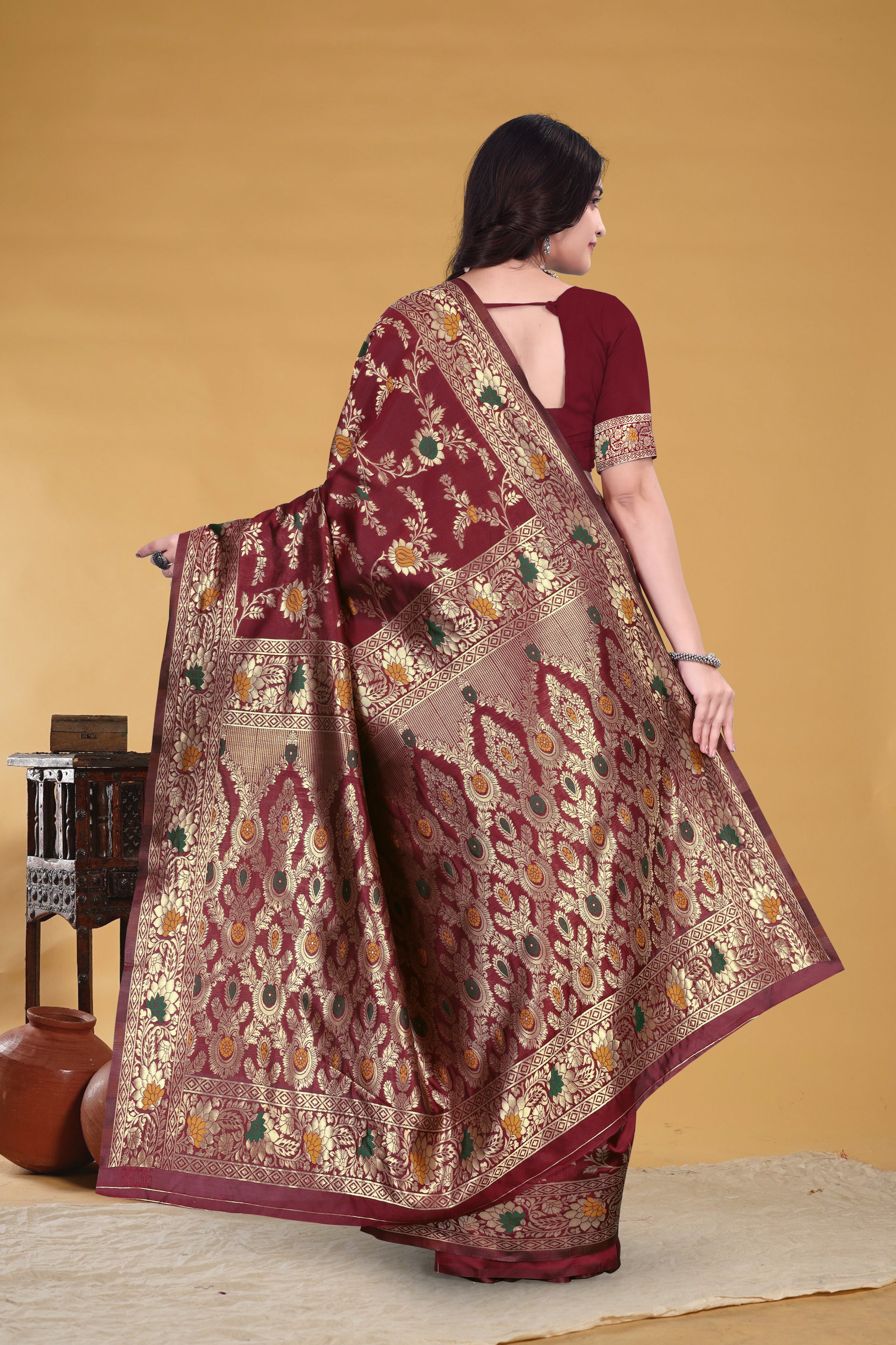 Maroon Signature Saree