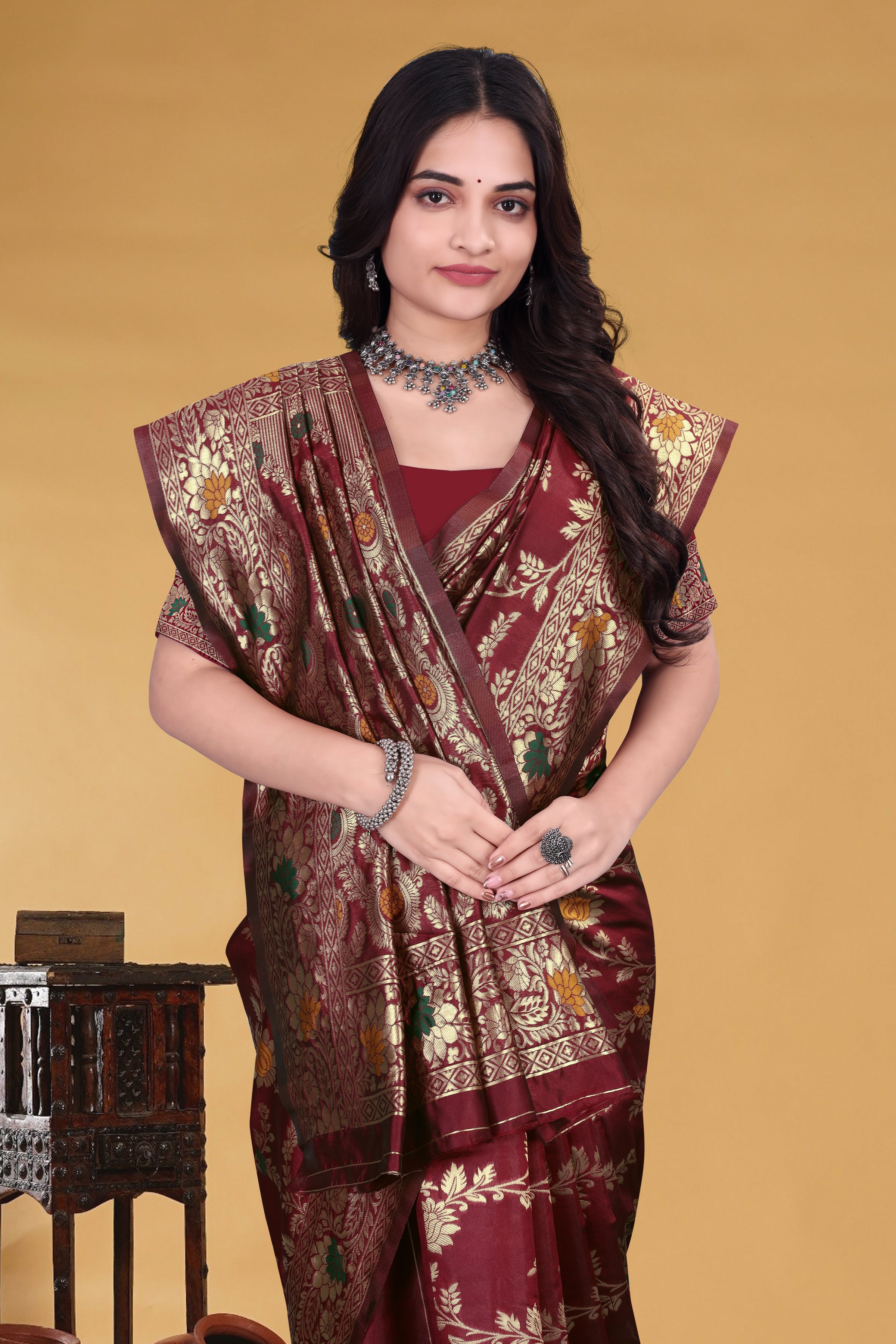 Maroon Signature Saree