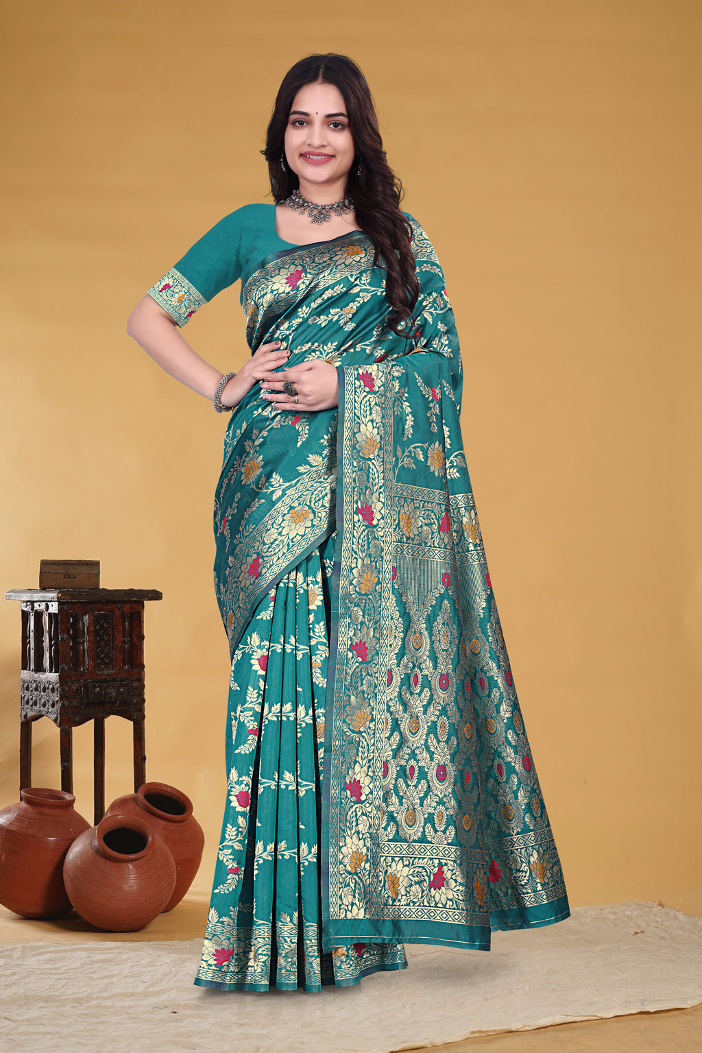 Green Signature Saree