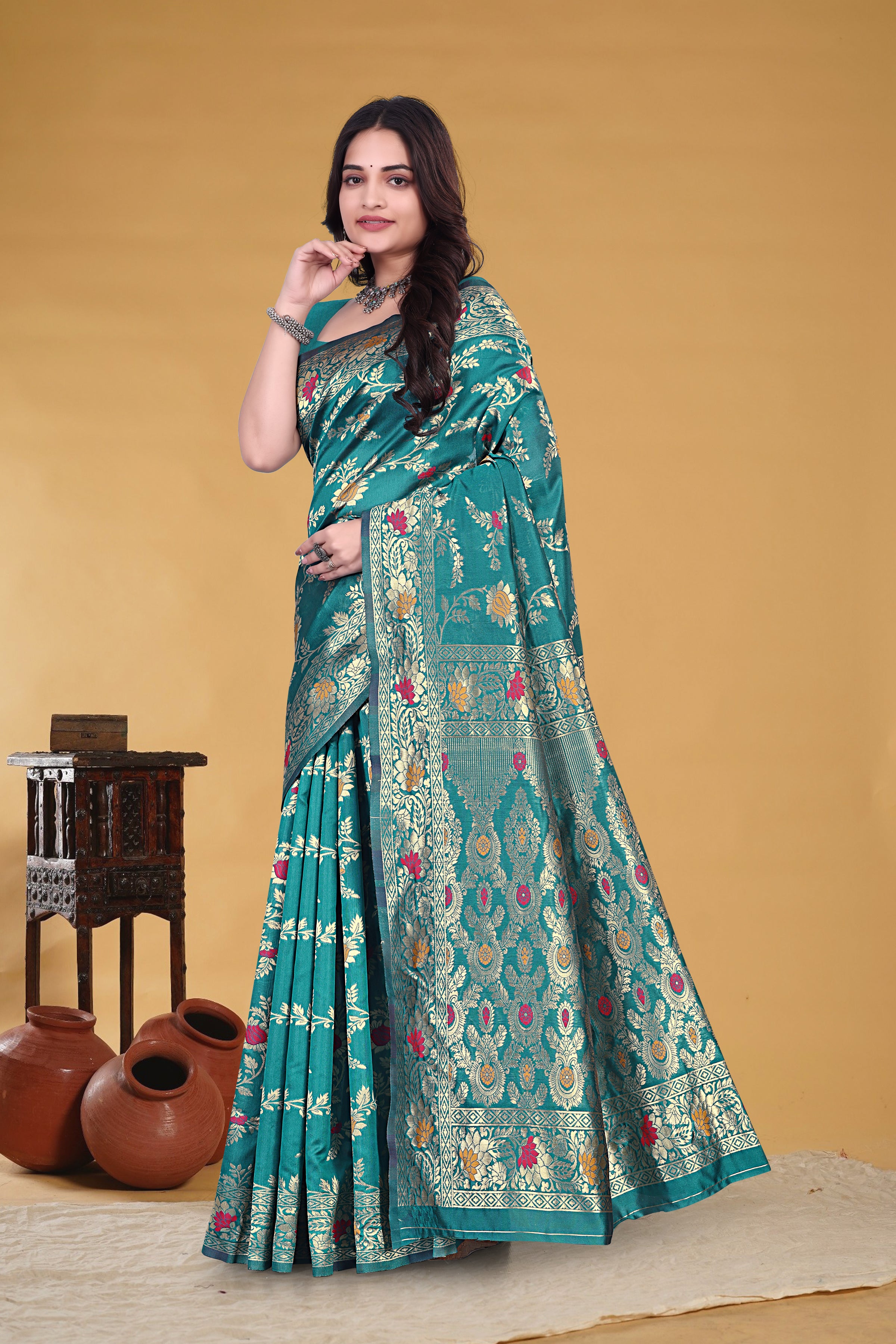 Green Signature Saree