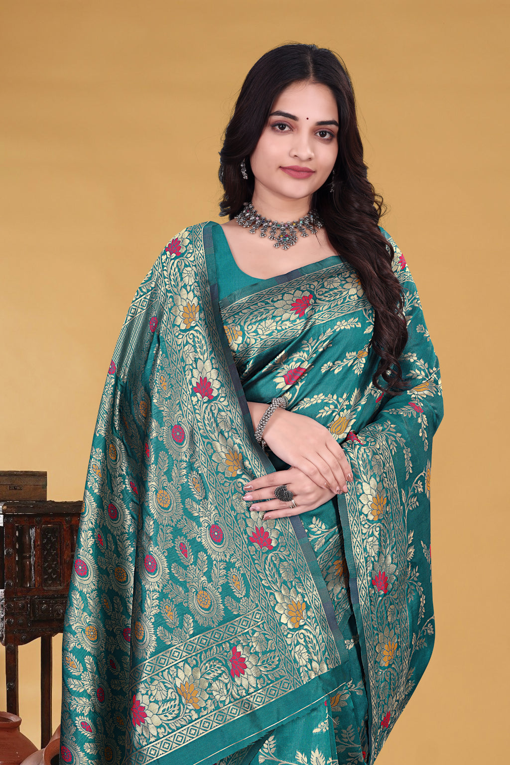 Green Signature Saree