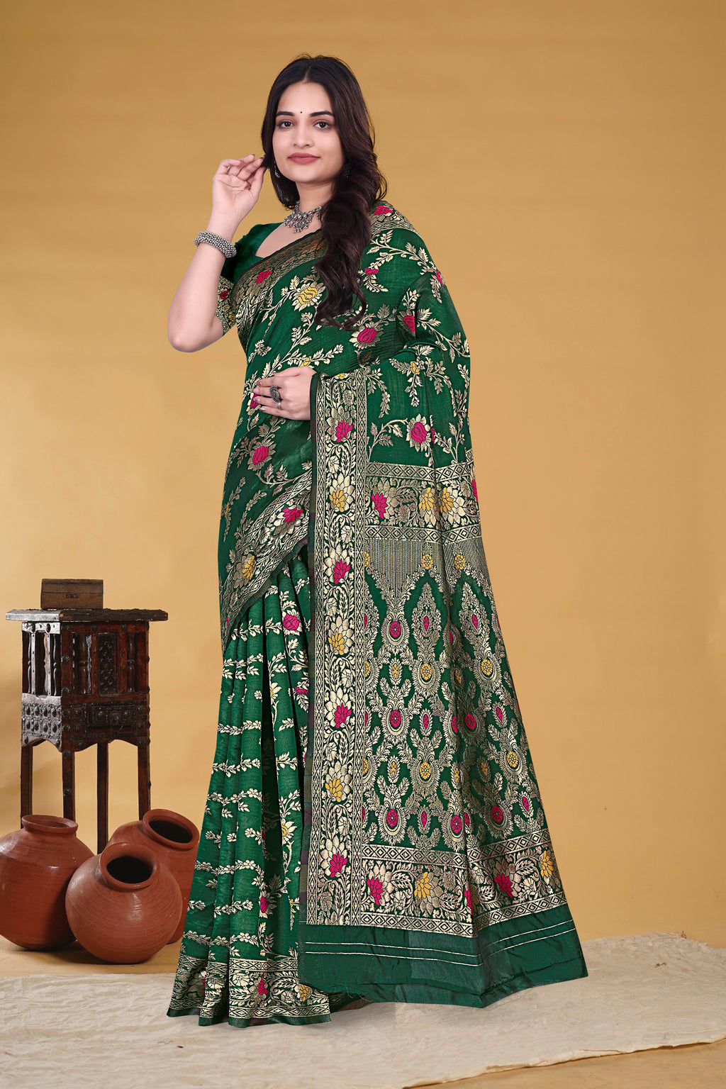 Dark Green Signature Saree
