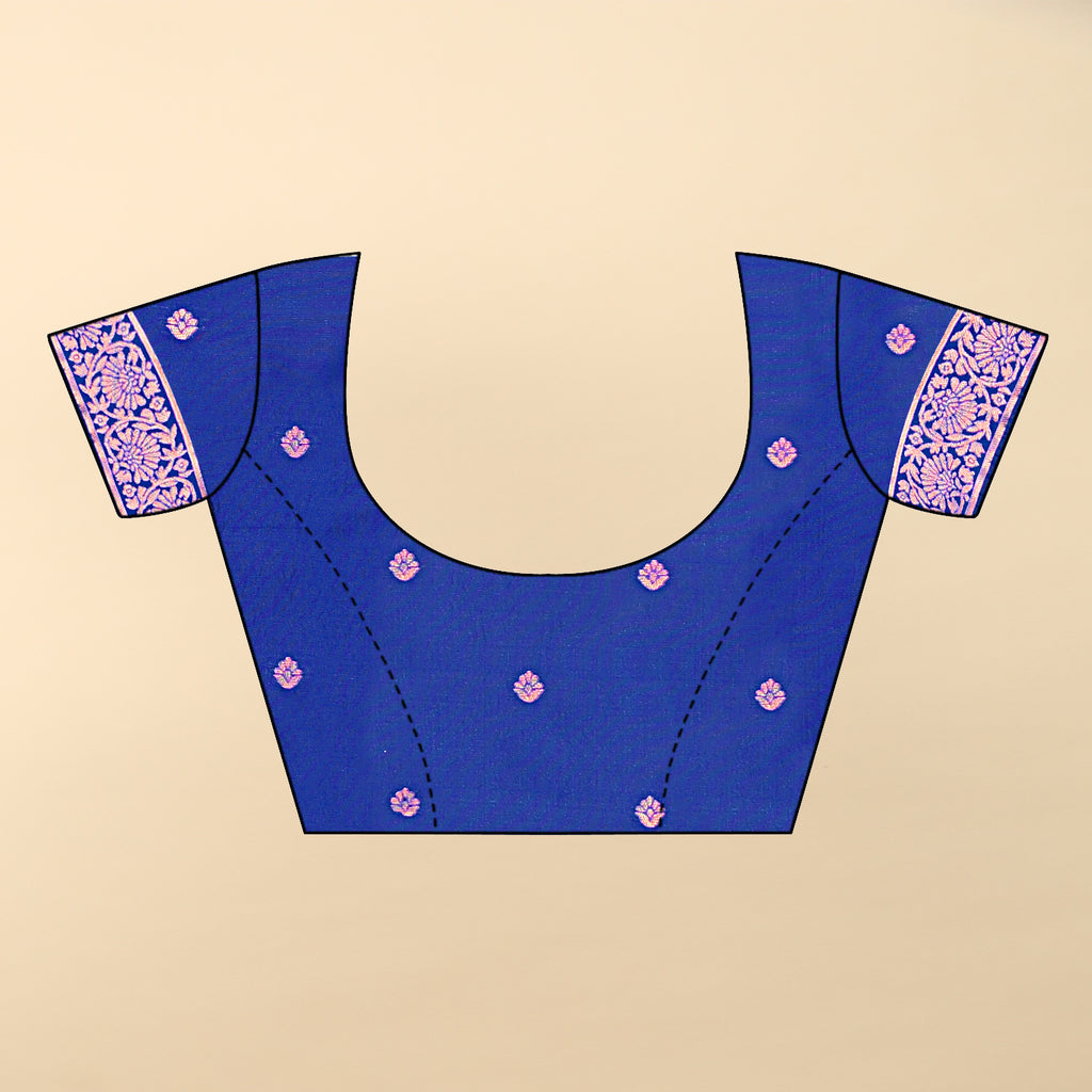 Blue Butterfly Saree