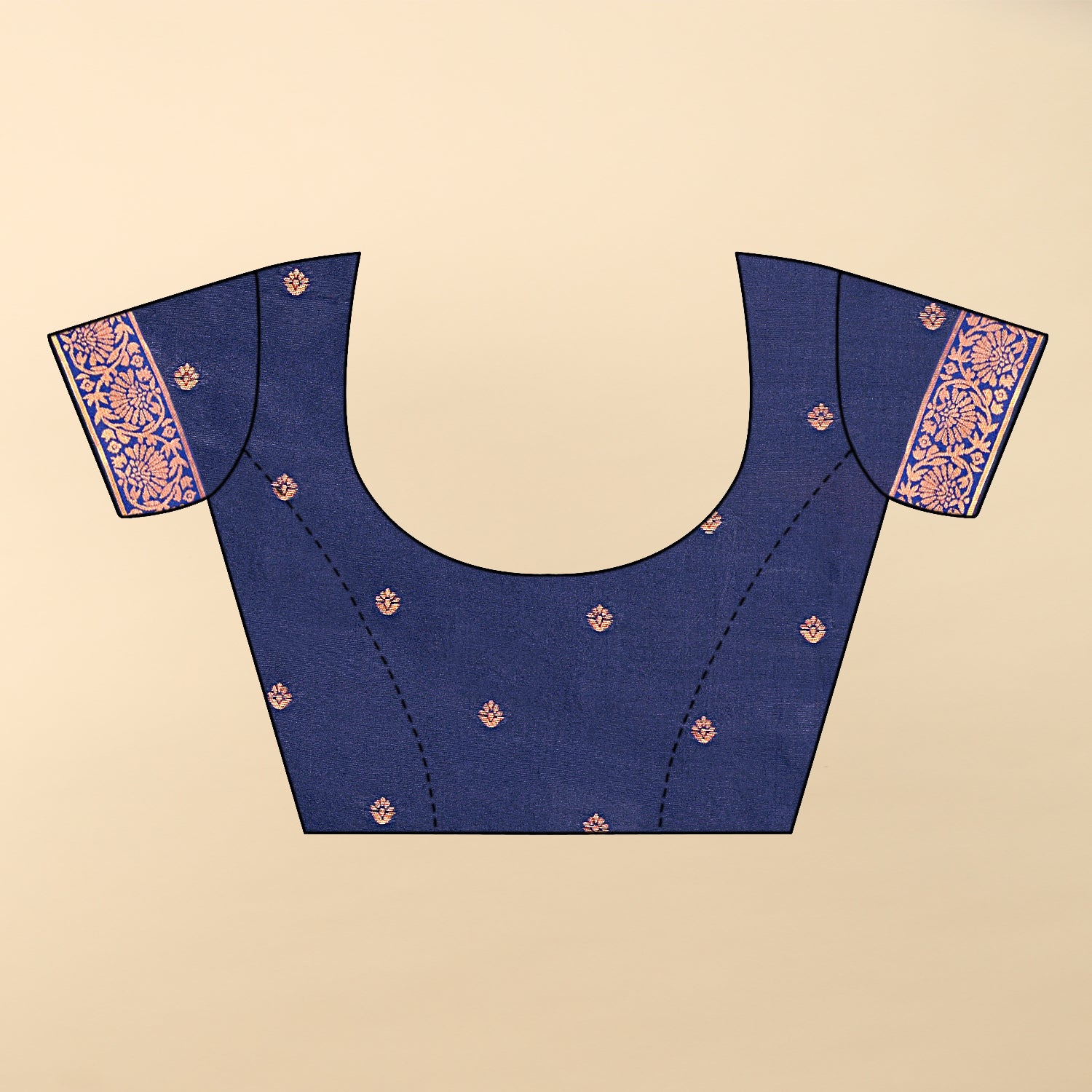 Dark Blue Butterfly Saree