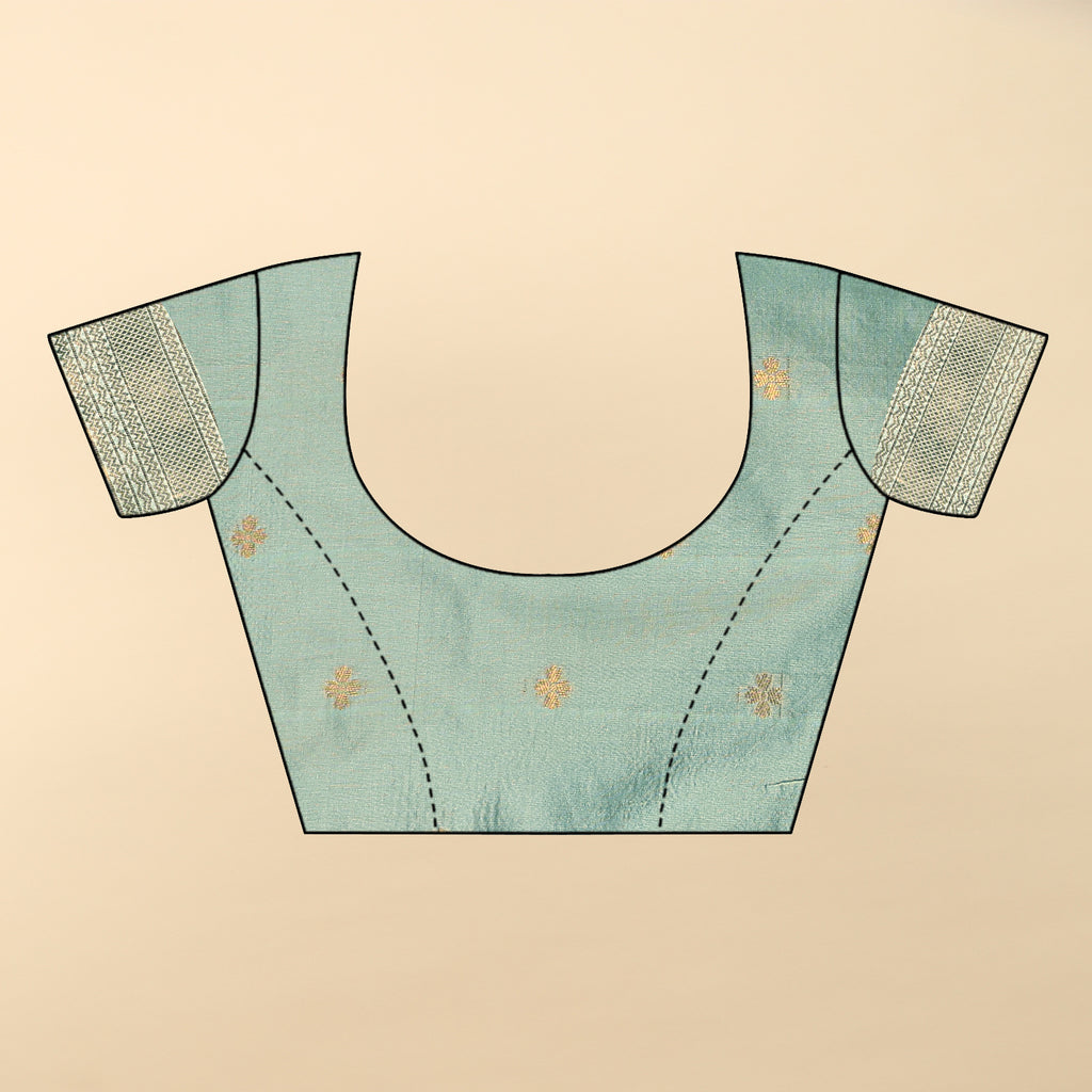 Emerald Green Checks Saree