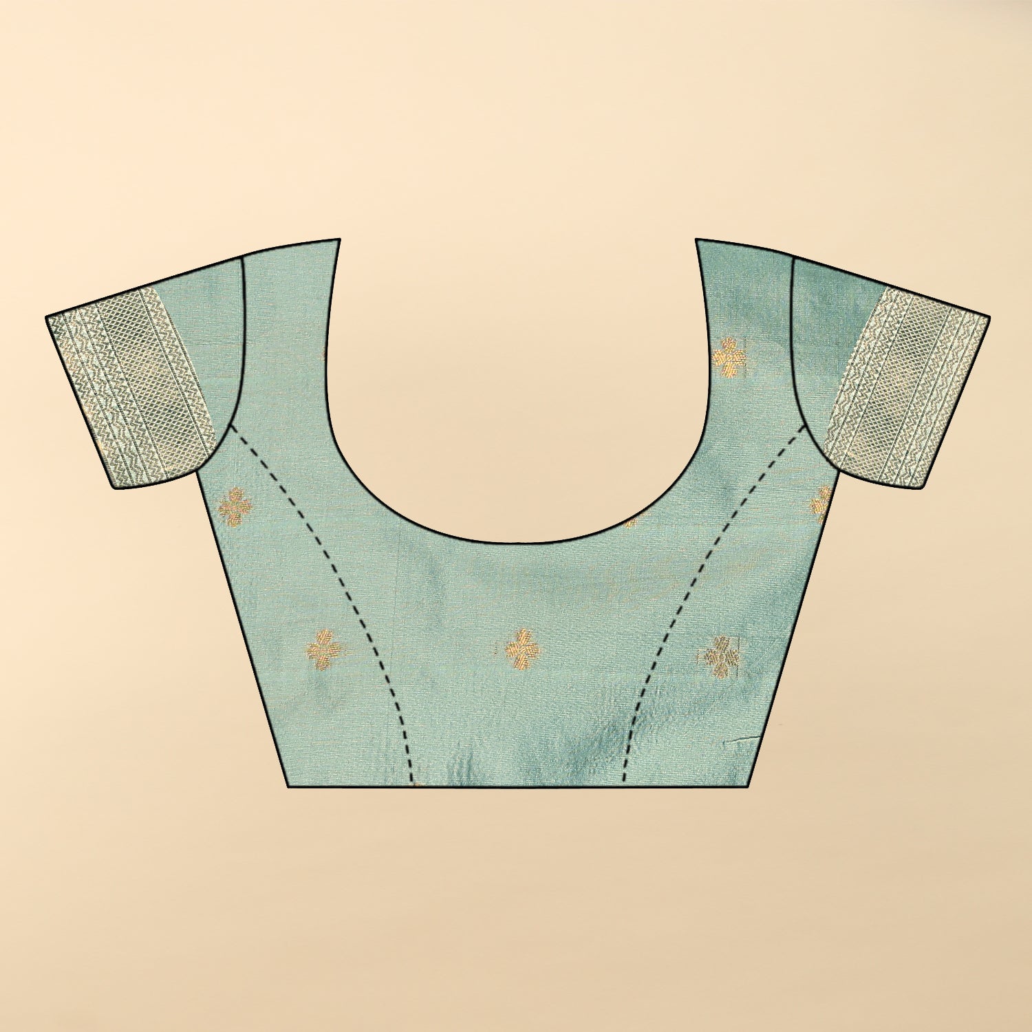 Emerald Green Checks Saree