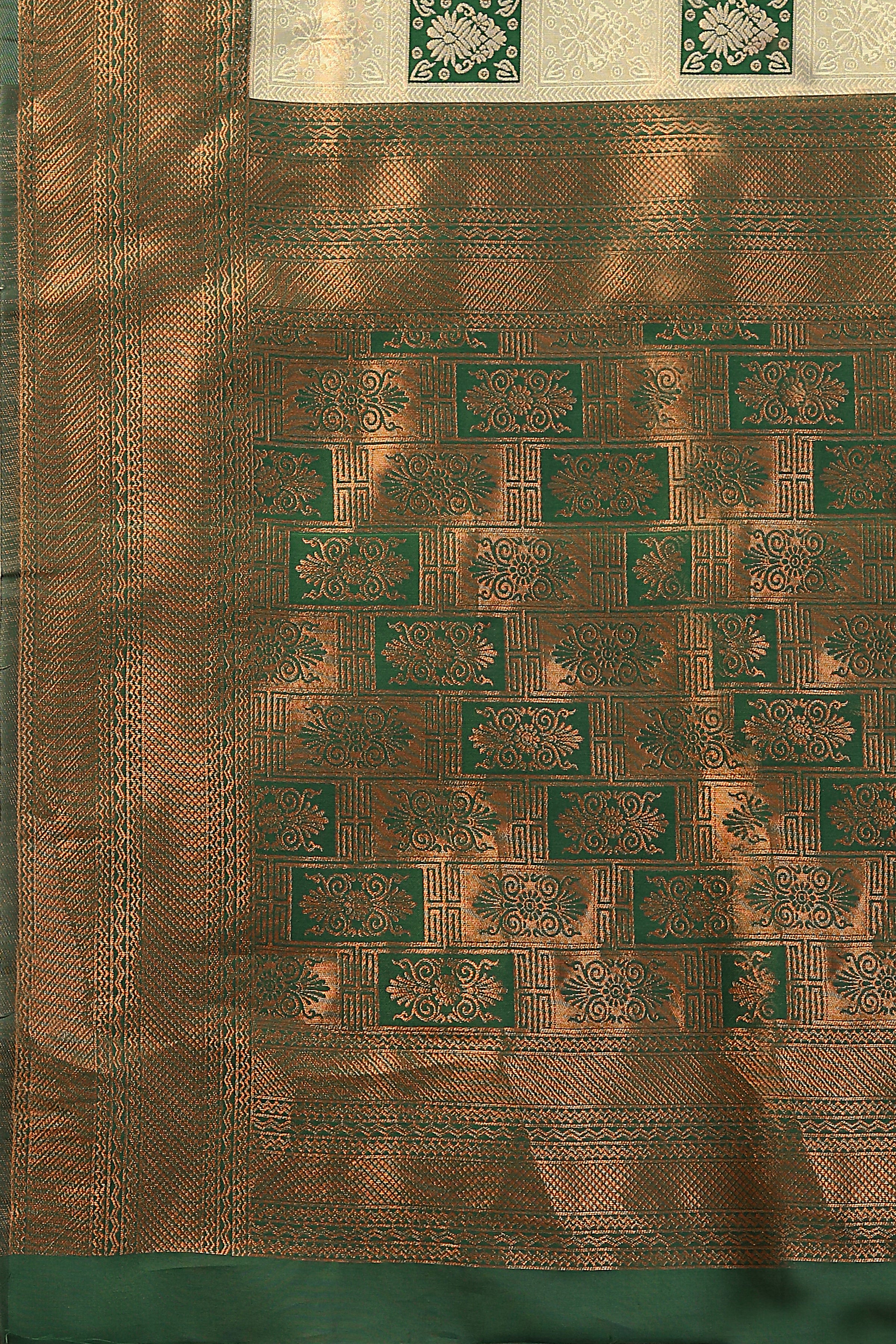 Forest Dark Green Saree