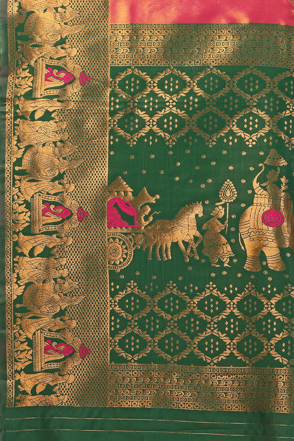 Maroon Green Premium Saree