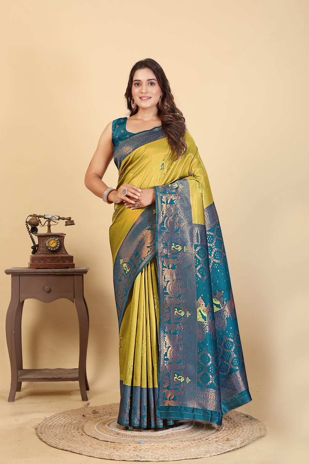 Yellow Majesty Saree