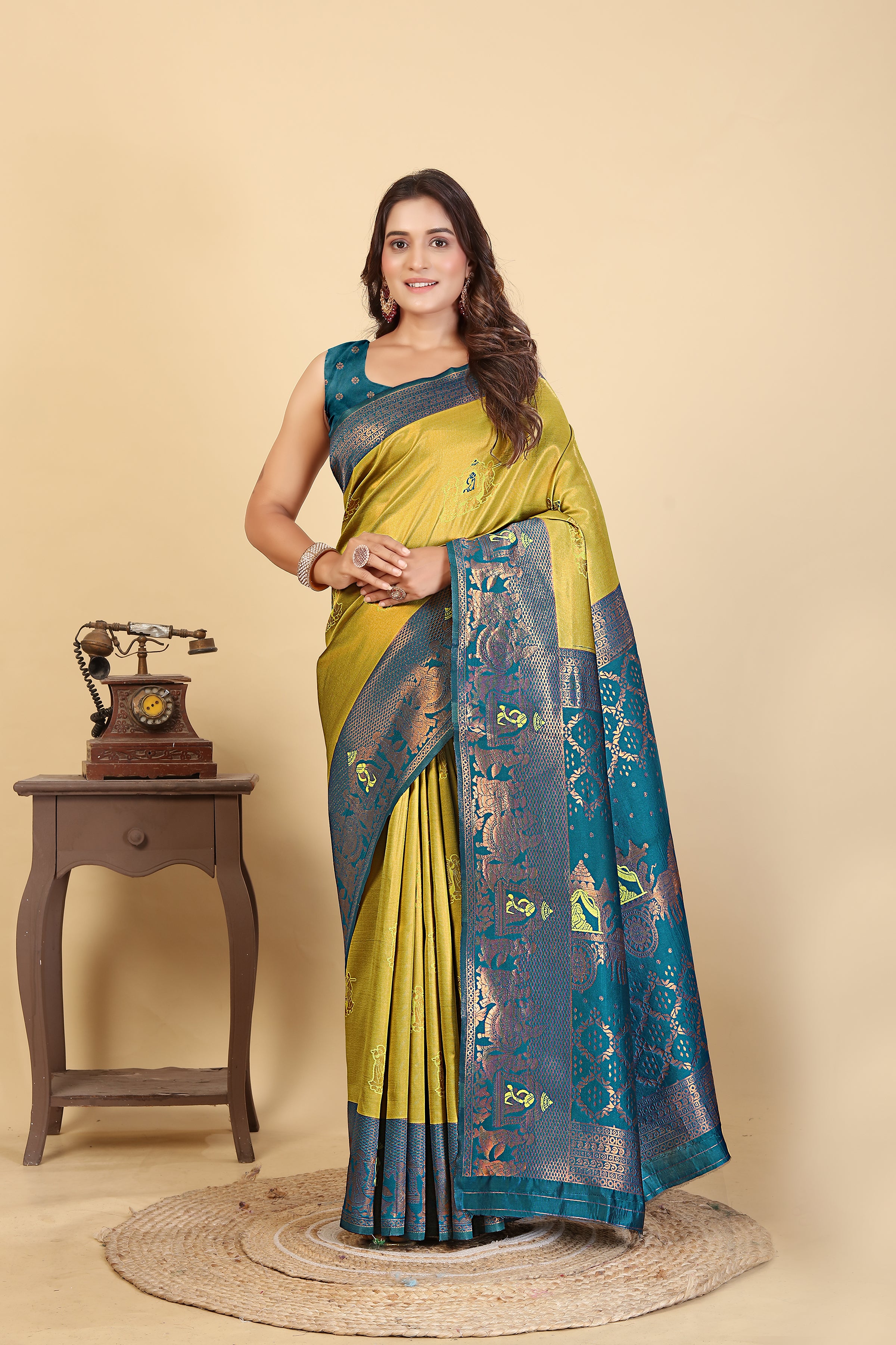Yellow Majesty Saree