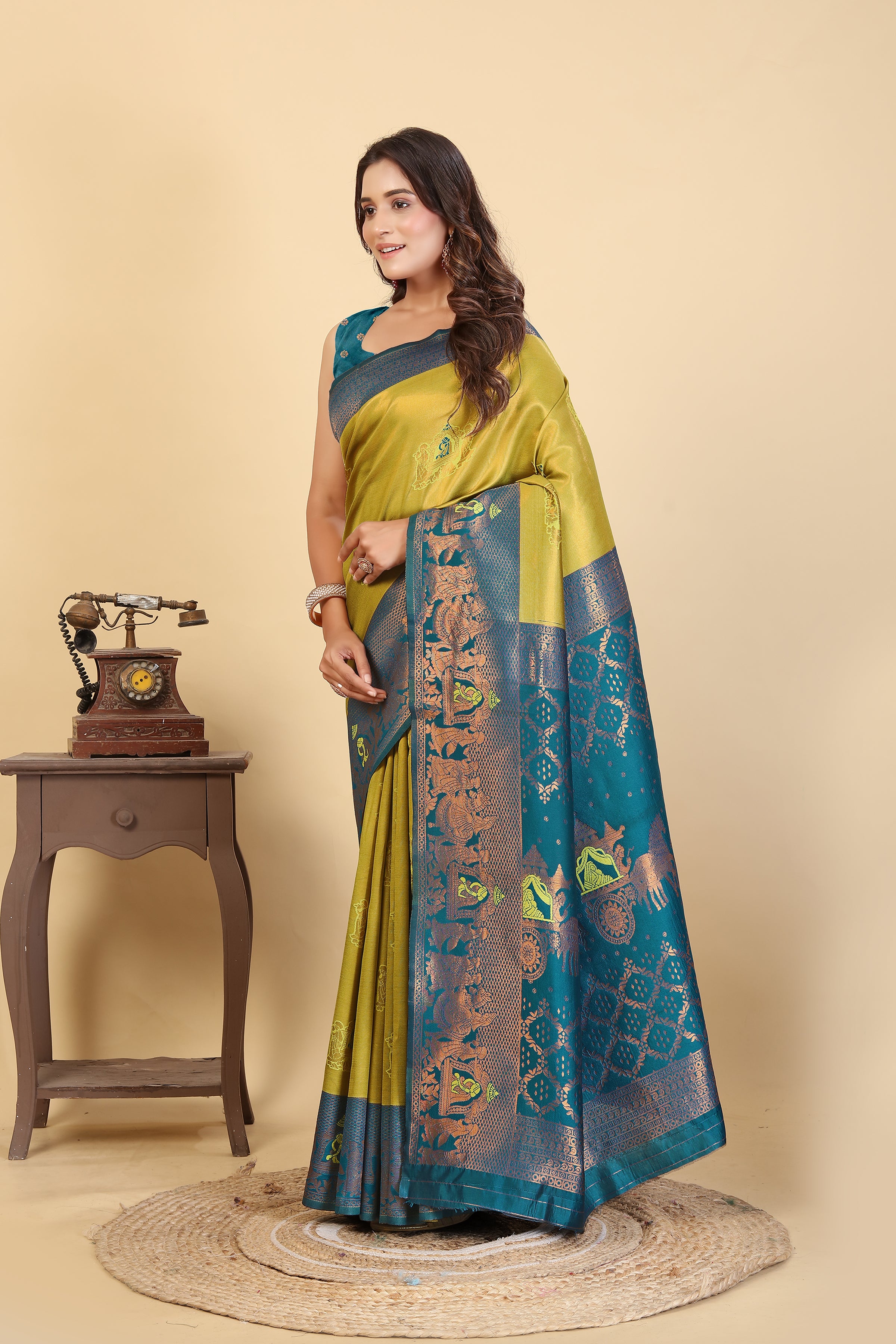 Yellow Majesty Saree