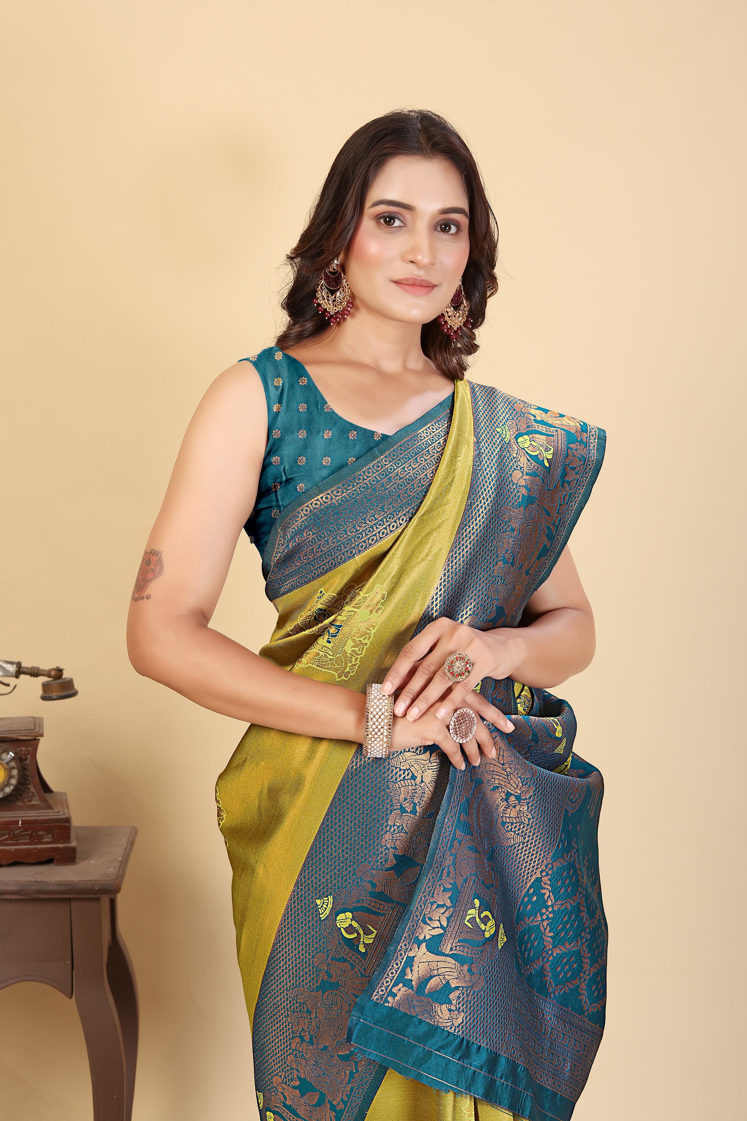 Yellow Majesty Saree