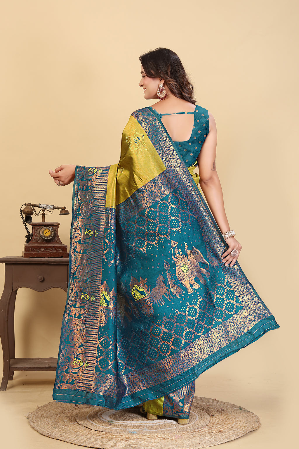 Yellow Majesty Saree