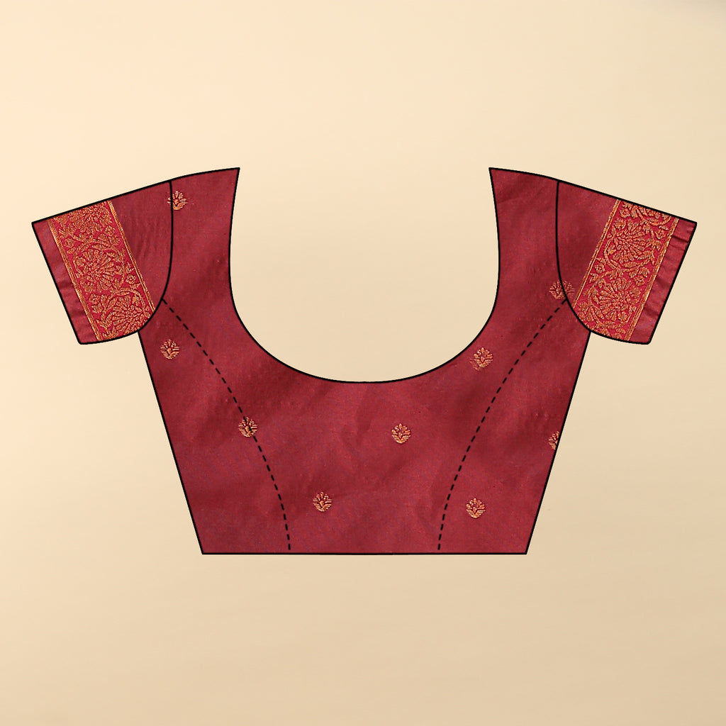 Maroon Butterfly Saree